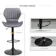image 4 of HOMCOM Bar Stool Set of 2 Fabric Adjustable Height Swivel Counter Chairs
