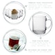 image 2 of Duralex Versailles Glass Coffee Mugs - 260ml Cups - Clear - Pack of 6 Clear