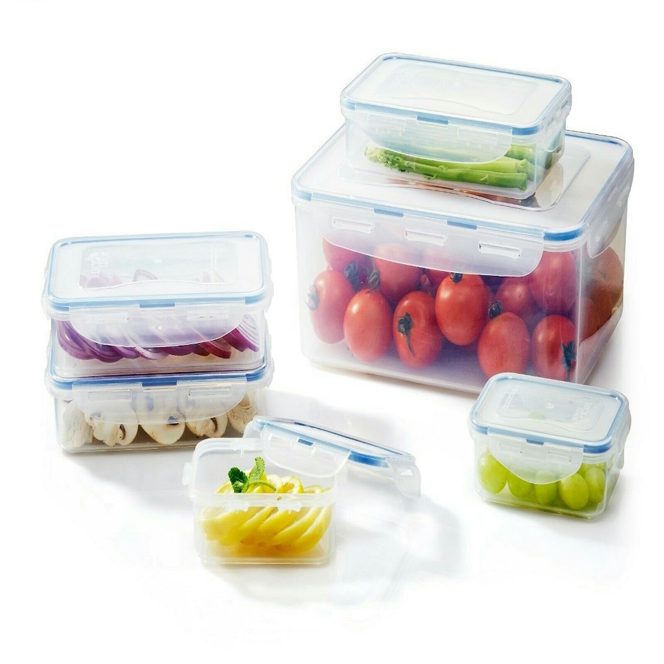 image 1 of LocknLock Food Storage Containers | 6 Meal Prep Containers Reusable | Lunch Box