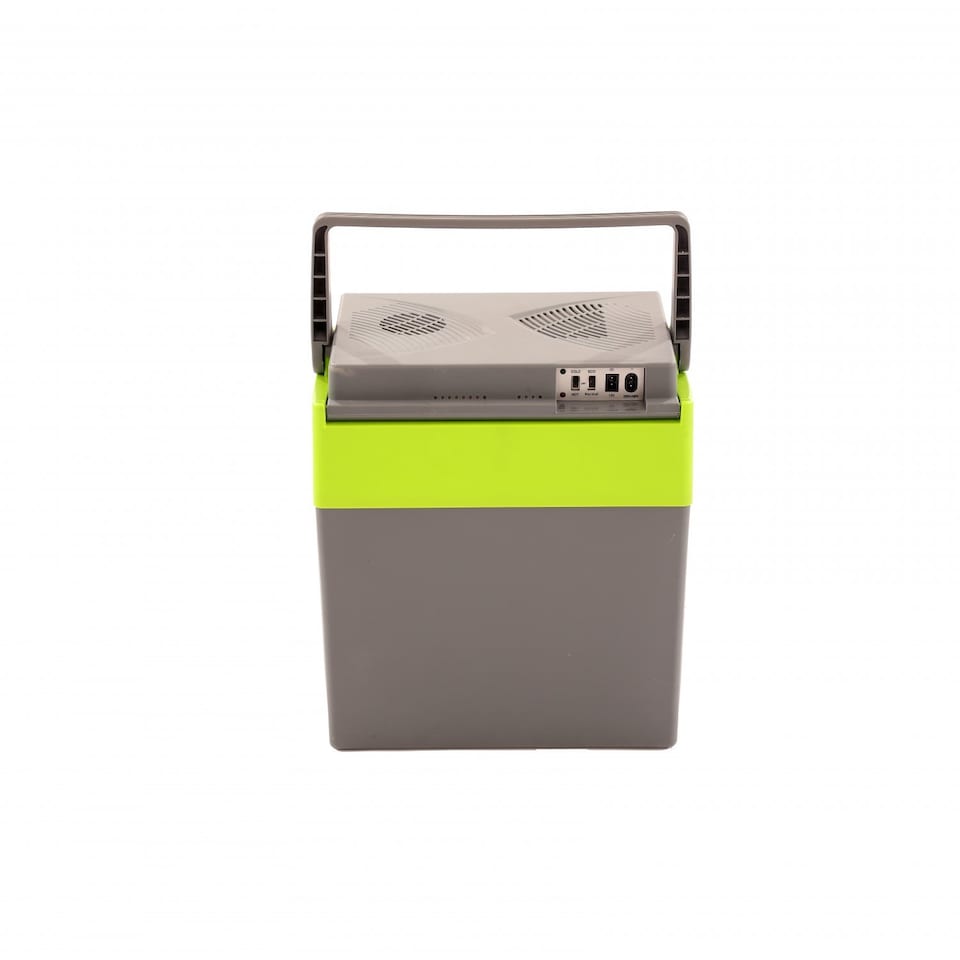 image 1 of 30L 240V AC & 12V DC Coolbox Hot Cold Portable Electric Cool Box | Green