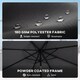 image 6 of Outsunny 2.6 m Garden Parasol Umbrella with Light, Outdoor Patio Umbrella | Black | Black | 263 x 263 x 245 cm