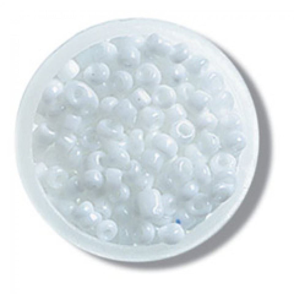 Trimits White Glass Bugle Beads Bulk Pack for Embroidery & Jewellery Making - per value pack of 3