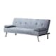 image 1 of Crush Velvet Clic Clac  Luxury Sofa Bed with In Steel
