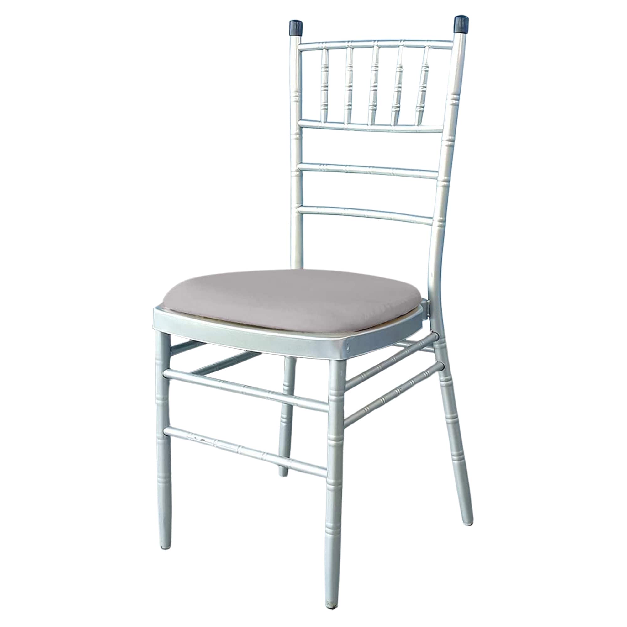Neel Blue High Back Spandex Dining Chair Pad Covers Removable & Washable Slipcovers in Silver