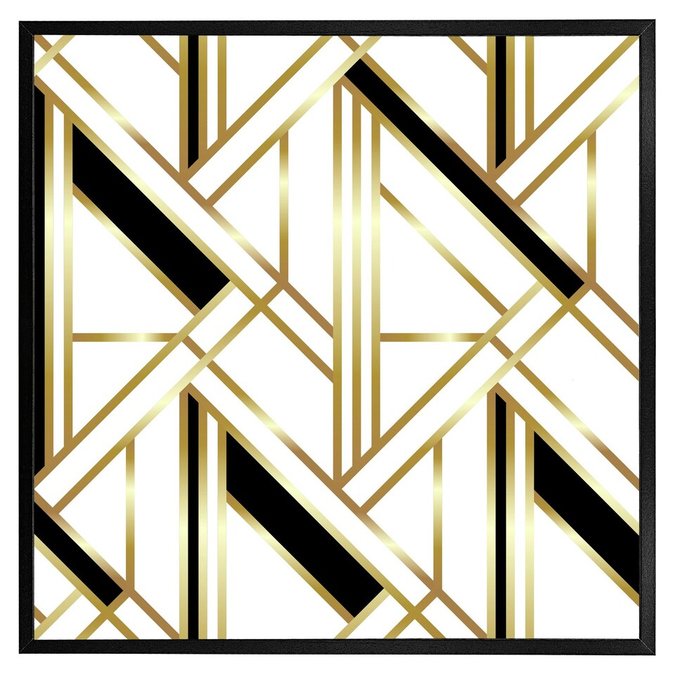 image 1 of Golden art deco (Picture Frame) Black | XS