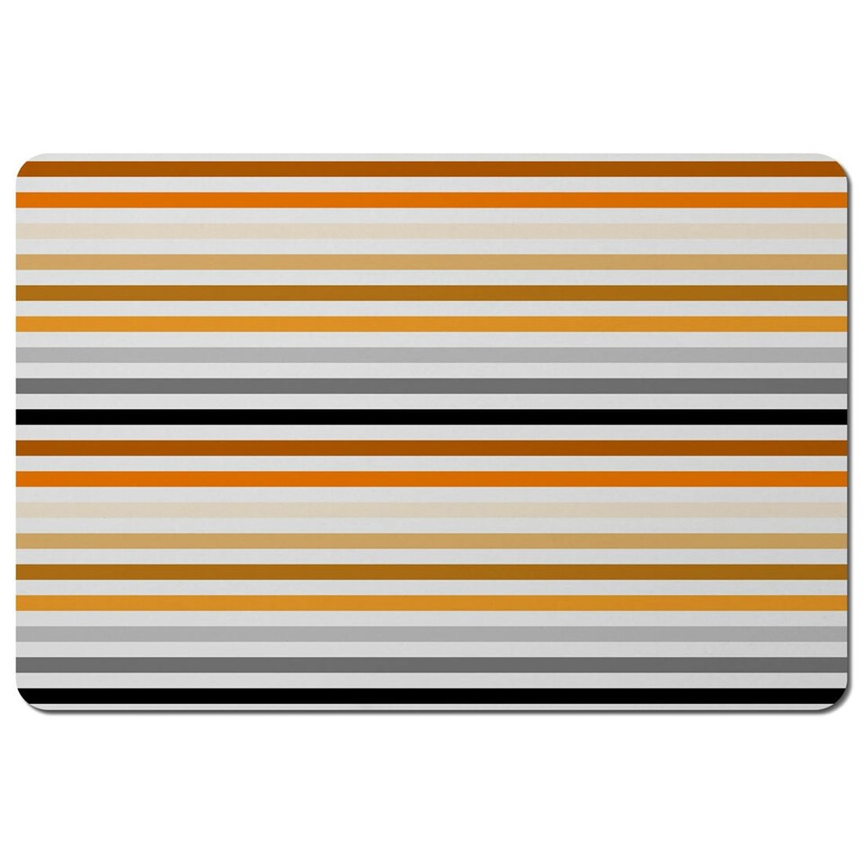 image 1 of Striped pattern, orange black gray beige and brown (Placemat)