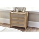 image 1 of Sleek 3 Drawer Rattan Oak Chest