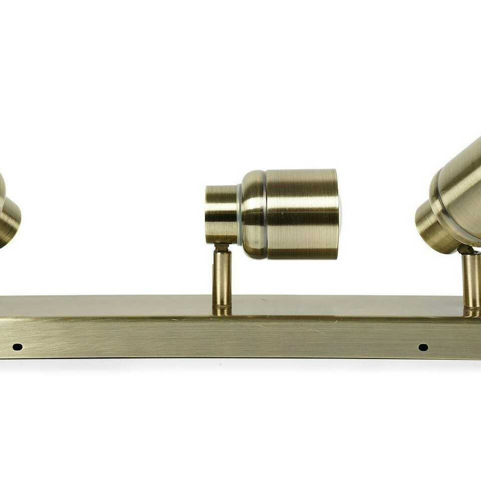 image 1 of ValueLights Benton Antique Brass IP44 Bathroom Ceiling Light & Bulb Gold