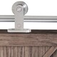 image 8 of HOMCOM Modern Sliding Barn Door Closet Hardware Track Kit Track System Unit | Silver | 200cm x 2.5cm