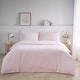 image 1 of Pencil Stripe Geometric Soft Easy Care Bed Linen Bedding Duvet Cover Set With Pillow Cases | Pink | Pink | Super King
