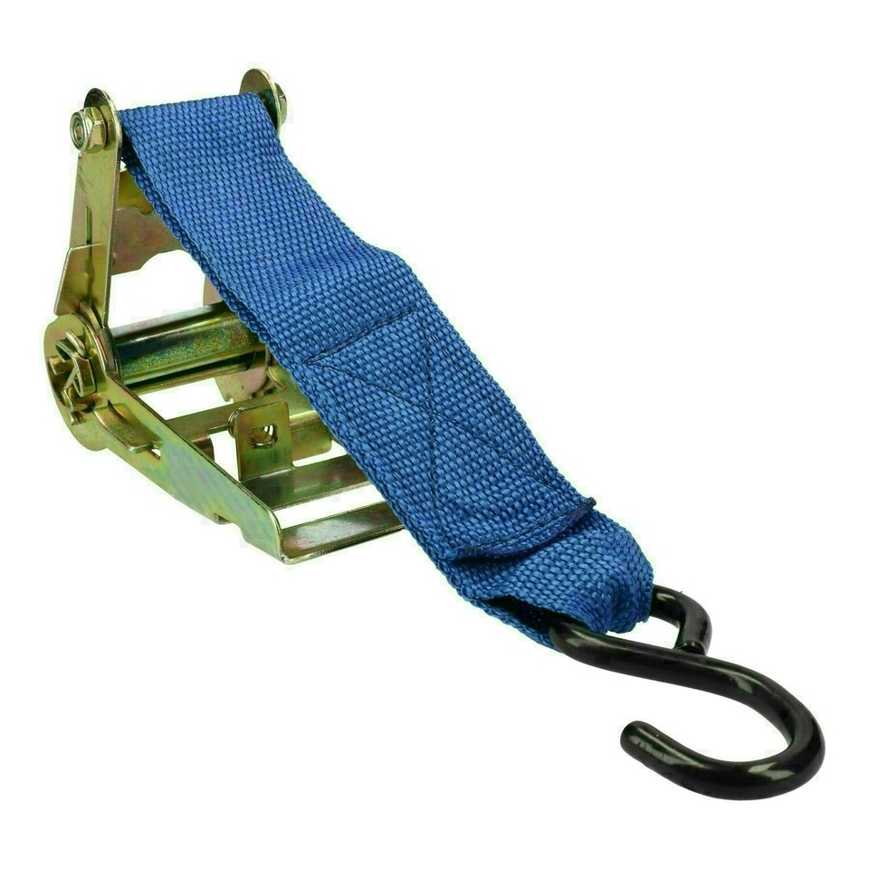 image 1 of Trailer Car Recovery Trailer Ratchet Lashing Tie Down Strap 750kgs 30ft x 50mm