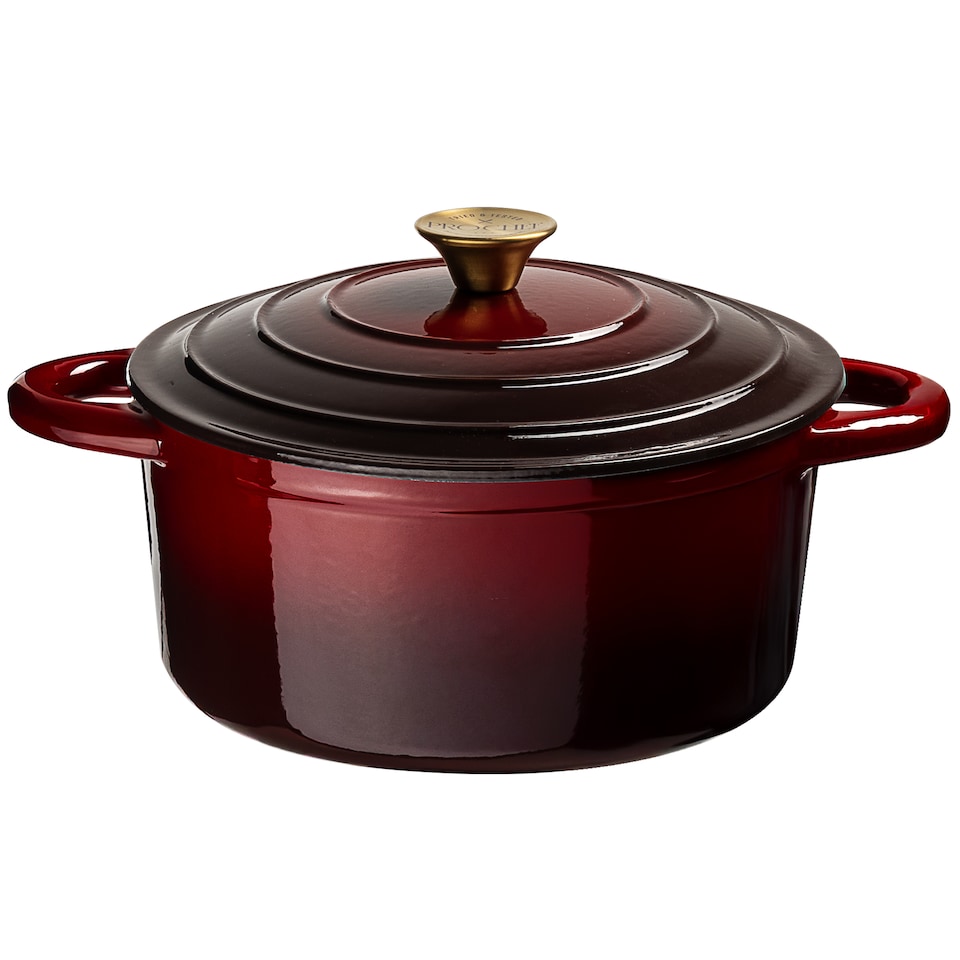 image 1 of ProChef 26cm Cast Iron Casserole Dish with Lid Oven-Safe Induction-Ready
