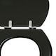 image 4 of Interiors by Premier Black Panel Effect Toilet Seat, Wooden Toilet Lid with Metal Hinges, Bathroom Seat With Zinc Alloy Fittings