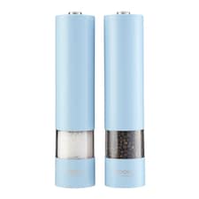 Cooks Professional Electric Salt & Pepper Mill - Stainless Steel Automatic Grinder | Blue | Blue