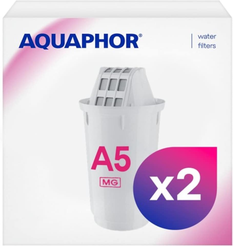 image 1 of AQUAPHOR A5 Water Filter Cartridges with Magnesium Release - 2 pack - 700 Litres
