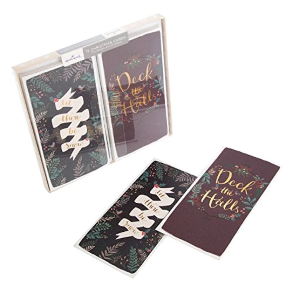image 1 of Hallmark Christmas Card Pack "Deck The Halls" - Pack of 12