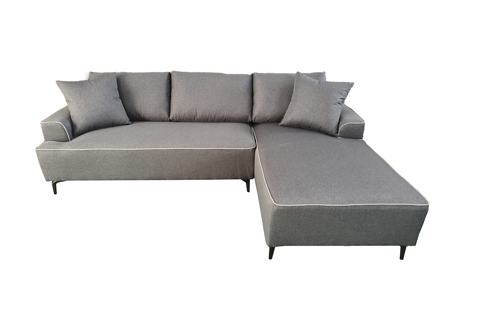 image 1 of The Milano Edge 3 Seater Left Hand Corner Sofa in Grey or Beige | Grey | One Size