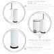 image 3 of Harbour Housewares Mismatched Toilet Brush & Bin Set - White