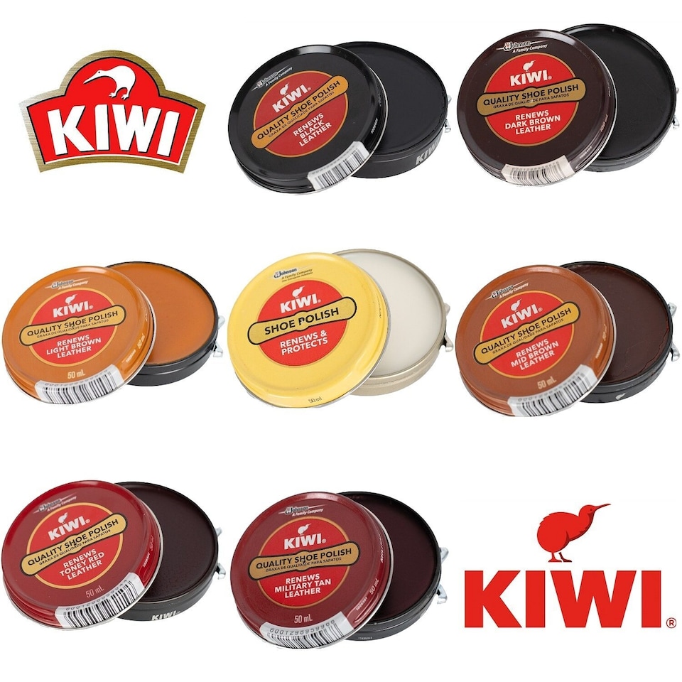 image 1 of Kiwi Shoe Polish Wax - Classic Shine and Protection for Leather 50ml