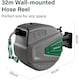 image 2 of Wall Mounted Garden Hose Reel Retractable Pipe Auto Rewind System 180 Degrees Swivel 30m