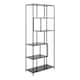 image 1 of Seaford Tall Black Metal Bookcase with 5 Black Shelves