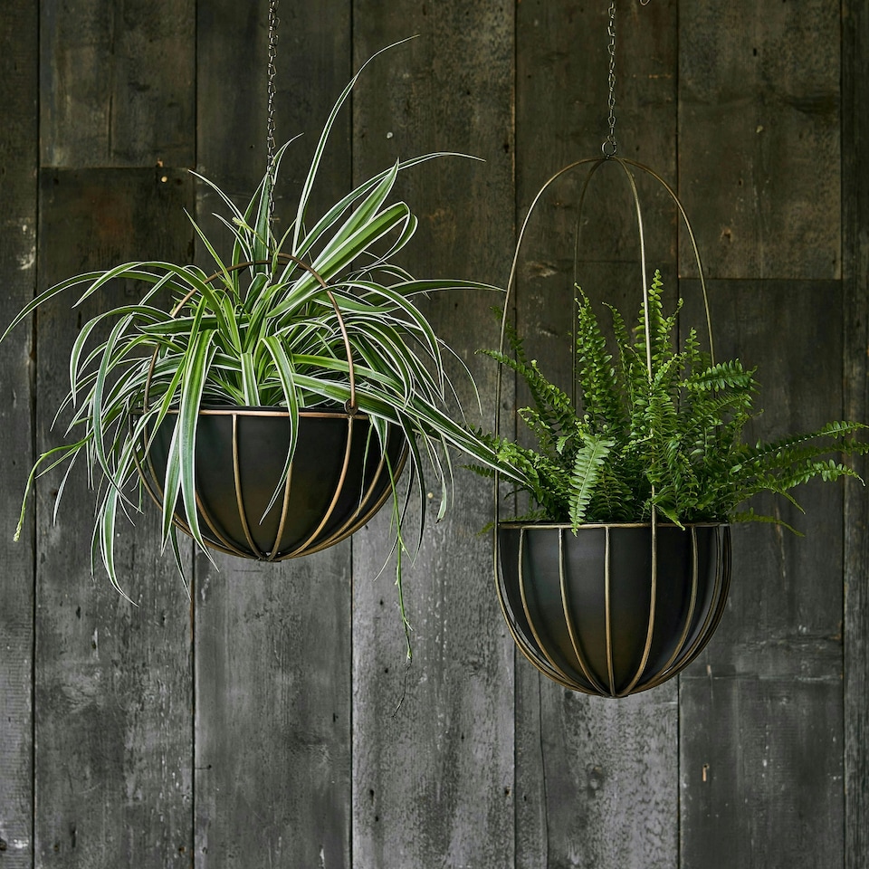 image 1 of Indoor Tall Kensington Hanging Planter Copper