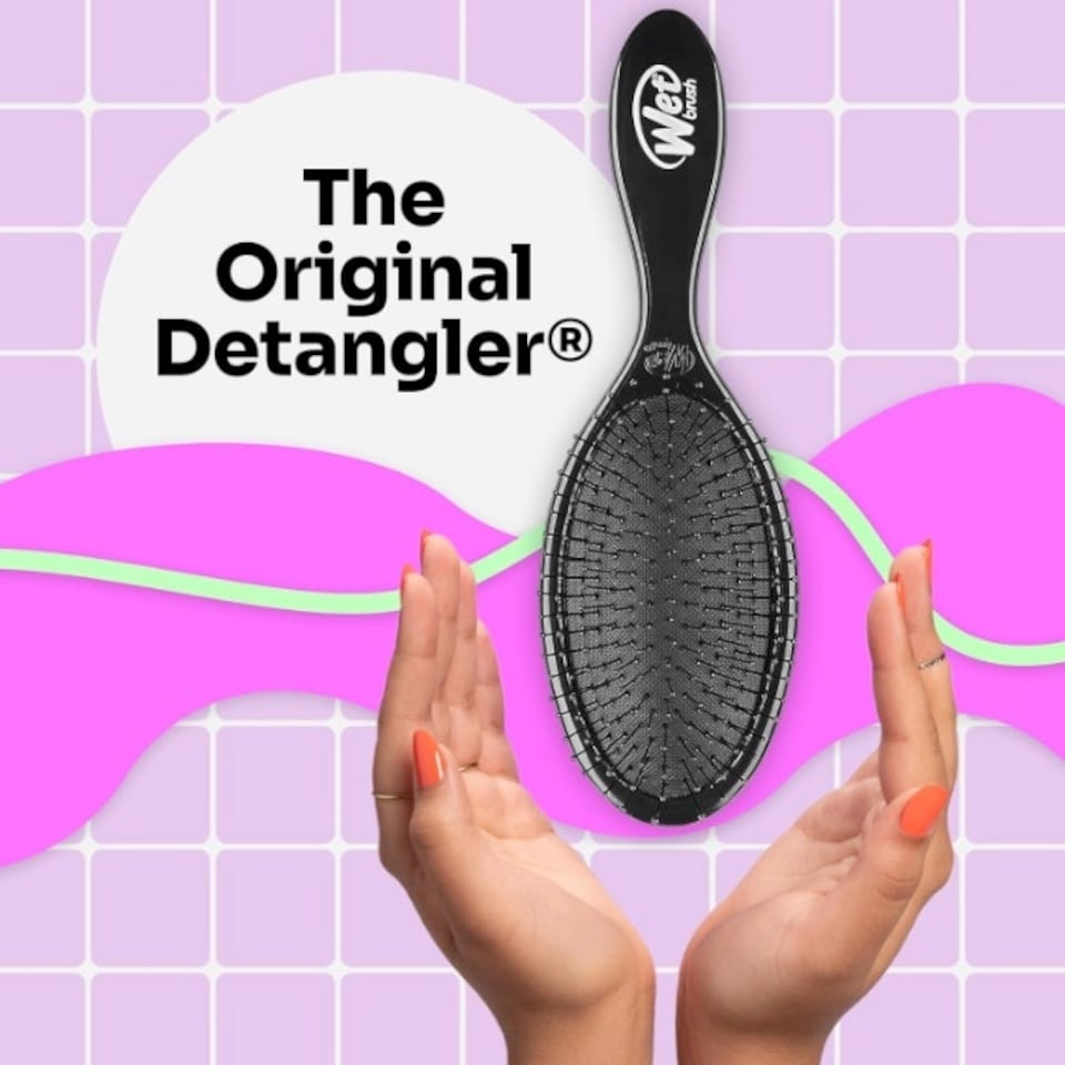 image 1 of WetBrush Original Detangler Hair Brush Gently Separates Knots With Ease, For All Hair Types, Amazon Exclusive Colour, Aqua