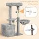 image 6 of Yaheetech 86.5 cm Plush Cover Cat Tree with Condo Light Grey