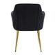 image 4 of Interiors by Premier Black Velvet Dining Chair, Mid-Century Modern Velvet Dining Chair, Stylish Black and Gold Dining Chair Black