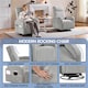 image 5 of Yaheetech Corduroy Swivel Nursery Gliding Rocker Chair-Light Grey | Grey | Light Grey | One Size | 1