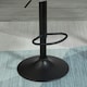 image 8 of HOMCOM Bar Stool Set of 2 Fabric Adjustable Height Counter Chairs Light Grey
