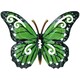image 2 of Set of 4 Green Small Metal Butterflies Garden/Home Wall Art Ornament