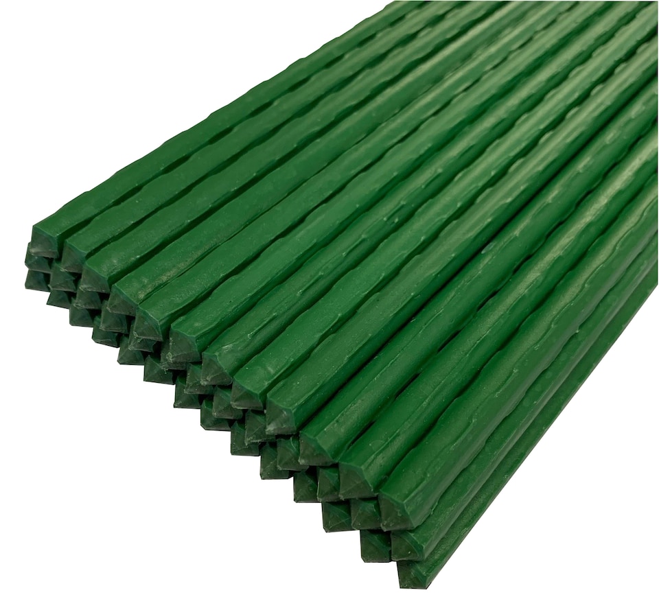 image 1 of Plastic Coated Metal Garden Plant Support Sticks (60cm) - Pack of 40