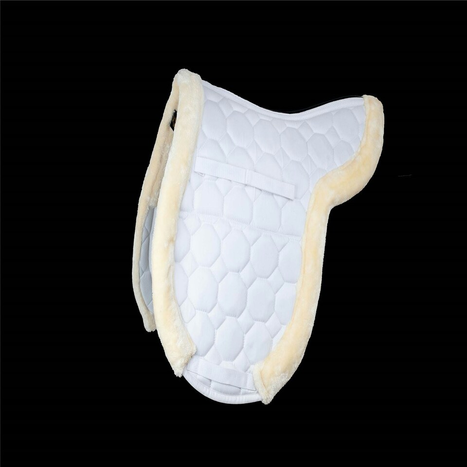 image 1 of Gallop Equestrian Prestige Fully Lined Numnah White | Size: One Size
Colour: White