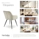 image 7 of Dining Chair Marilyn - with armrests, padded, velvet look, black steel legs - Set of 2 Cream | Cream/Black
