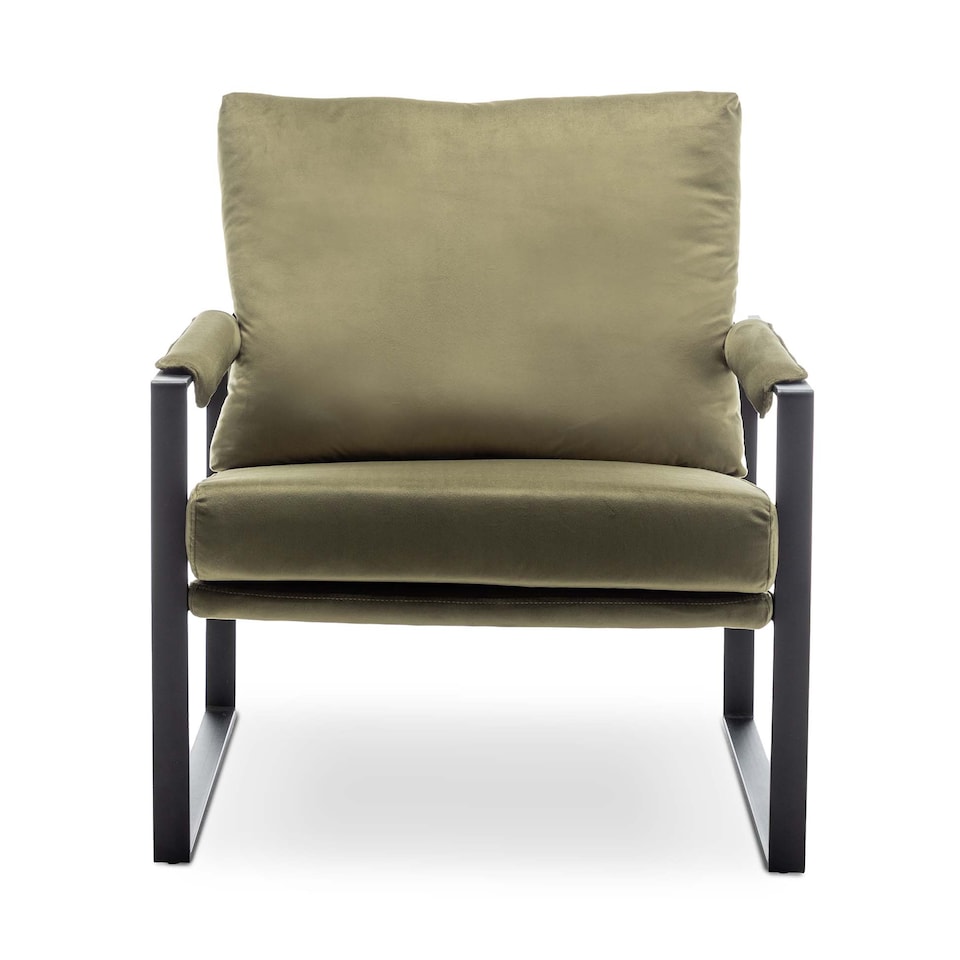 image 1 of Velvet Sage Green Graziana Accent Chair