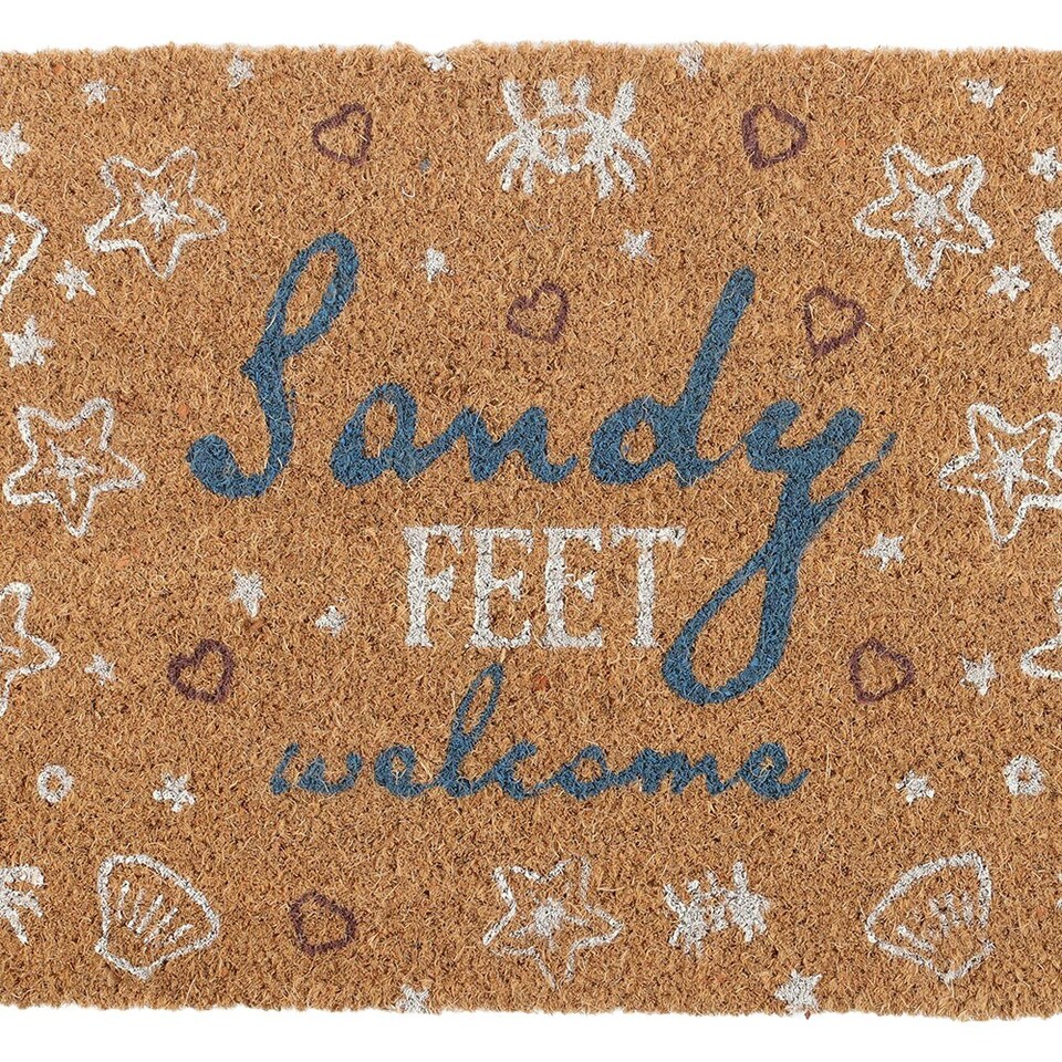 image 1 of Something Different Sandy Feet Welcome Door Mat - Natural - One Size