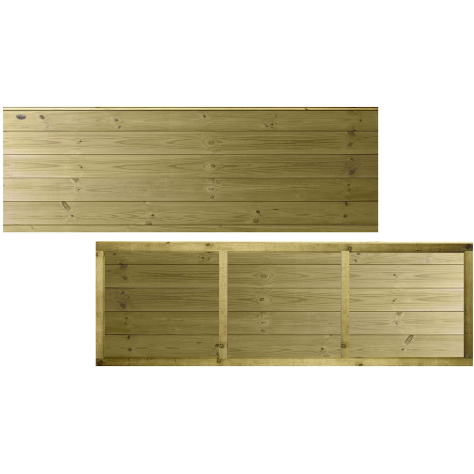 image 1 of Ultimate T&G Horizontal Boards W:6ft x H:2ft Fence Panel Treated Timber (Pack of 4)