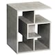image 1 of HOMCOM 3-Tier Side End Table Open Shelves Storage Magazine Desk Grey