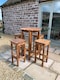 image 1 of Alfresco Bar Set Four Seater - L170 x W170 x H110 - Redwood