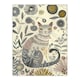 image 3 of Rustic Cat Wildflower Field Bright Floral Black Framed Wall Art Print A4