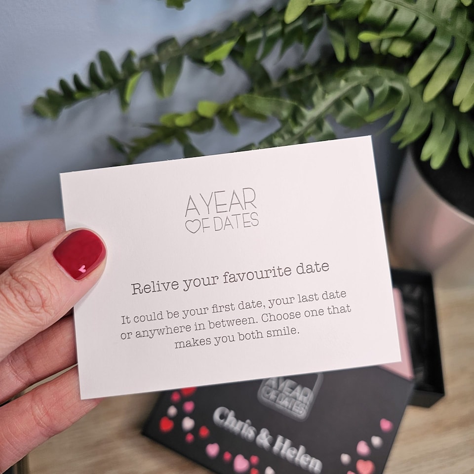 image 1 of Valentines Day gift - 12 Monthly Dates Box