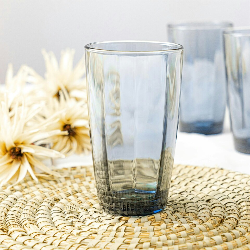 image 1 of Bormioli Rocco Pulsar Highball Glasses - 470ml - Blue - Pack of 6