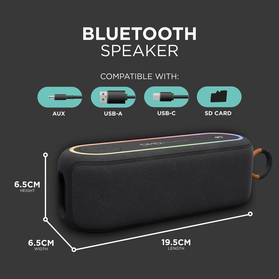 image 1 of DMD Portable Wireless Bluetooth Speaker, 16hrs Playtime 16W