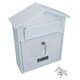image 1 of Letter Post Mail Box Metal White Wall Door Gate Fence Garden House Lockable White