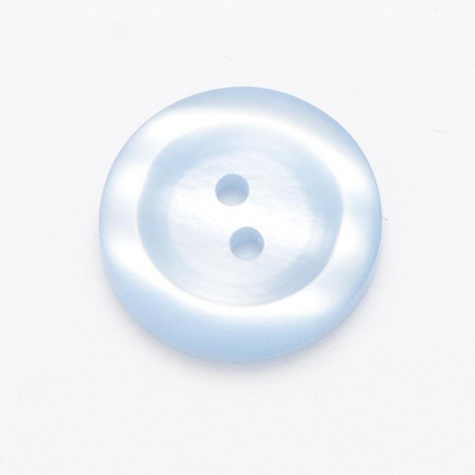 Minerva Pale Blue Round Plastic Buttons for Dressmaking - 20mm - per value pack of 100
