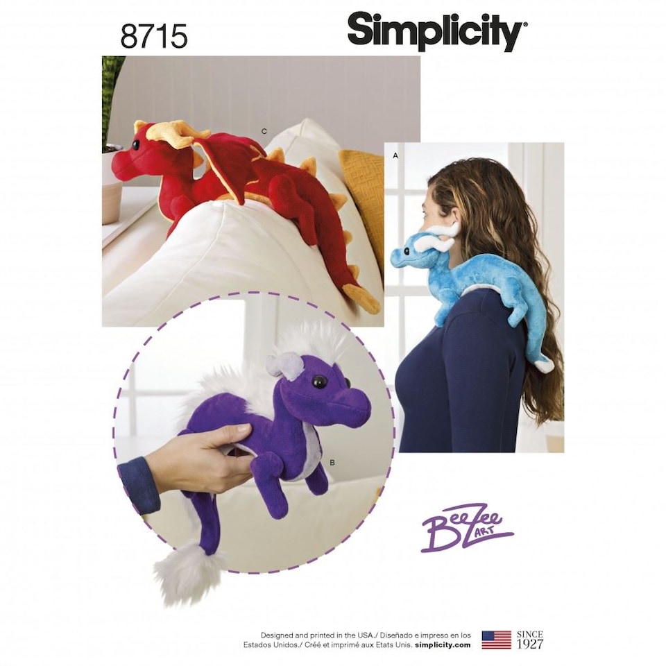 image 1 of Simplicity 8715 Paper Sewing Pattern – Toy, One Size, Easy