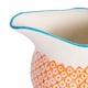 image 6 of Nicola Spring Hand-Printed Plant Pot with Saucer - 20.5cm - Blue | Blue | Blue / Orange