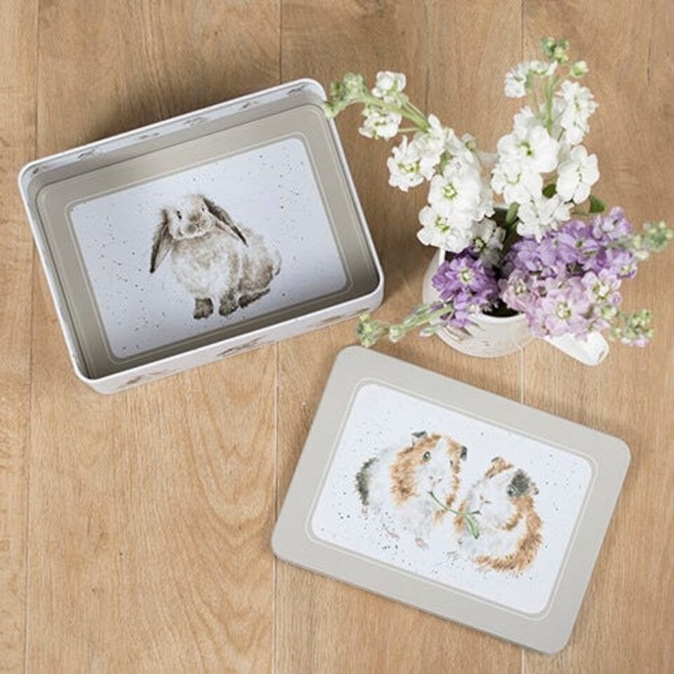 image 1 of Wrendale Designs Guinea Pigs Rectangular Tin