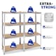 image 4 of Garage Shelving - heavy-duty galvanised steel frame, height-adjustable shelves | Silver | silver | 160 x 40 x 160 cm | 1